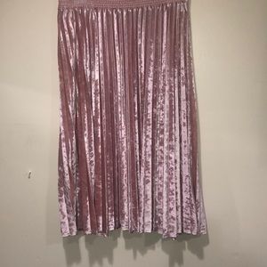 A new day midi pink velvet skirt medium
